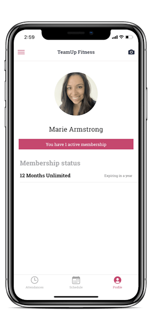 image of the member app customer profile page