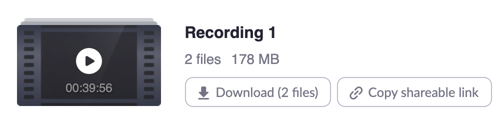 image of the recordings in Zoom