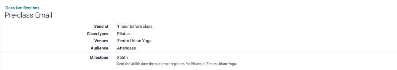 image of a finished milestone email ready to be sent 