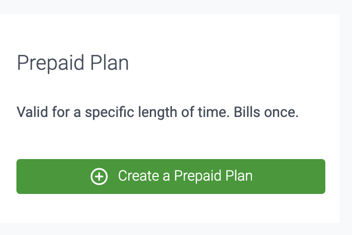 prepaid plan in teamup on demand feature