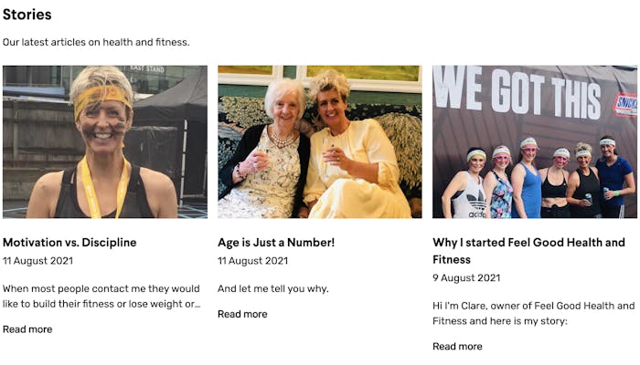 Clare's blogs on her