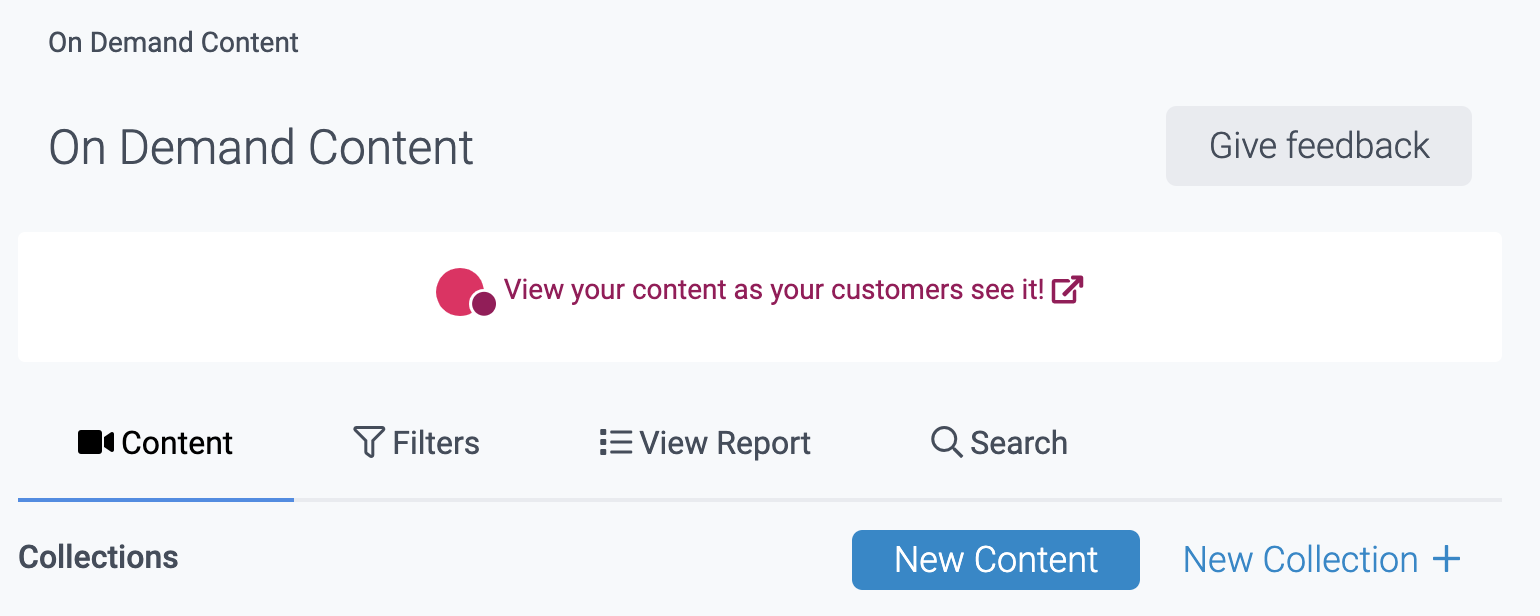 on demand content page in teamup