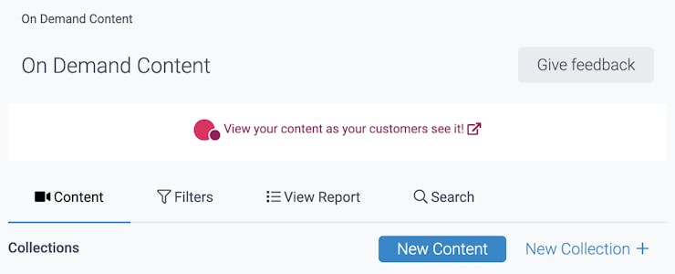 on demand content page in teamup