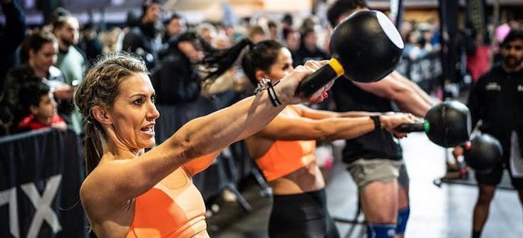 Participants in a CrossFit competition