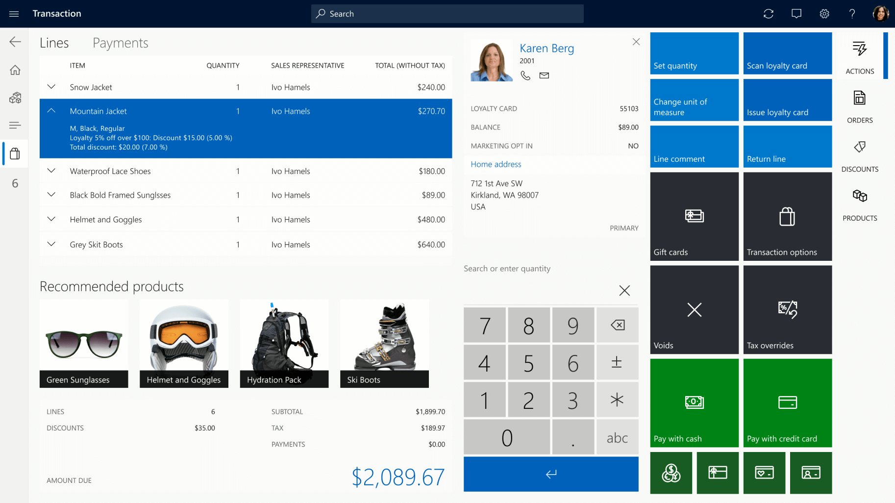 Screenshot of Microsoft Dynamics 365 Backend Example.