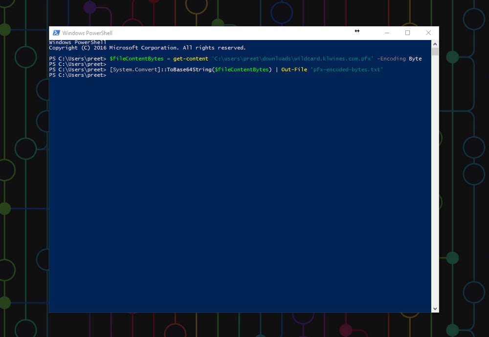 Convert PFX Certificate to Base64 String