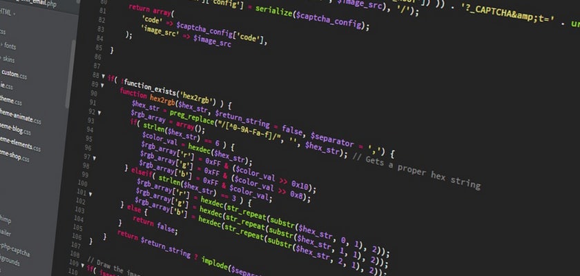 Screenshot of code.