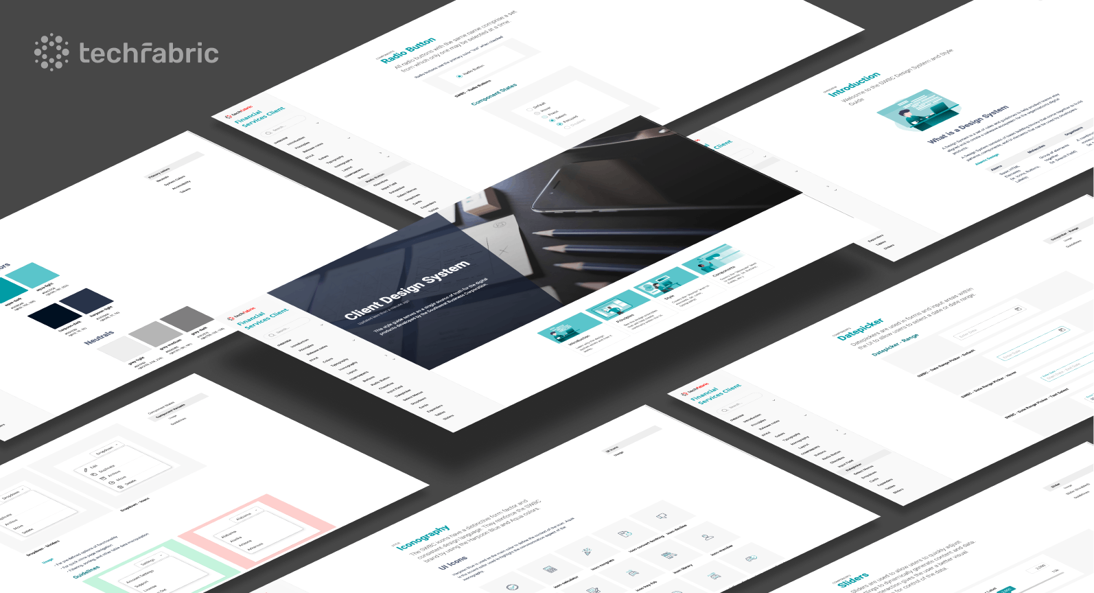 Layout of design system screens