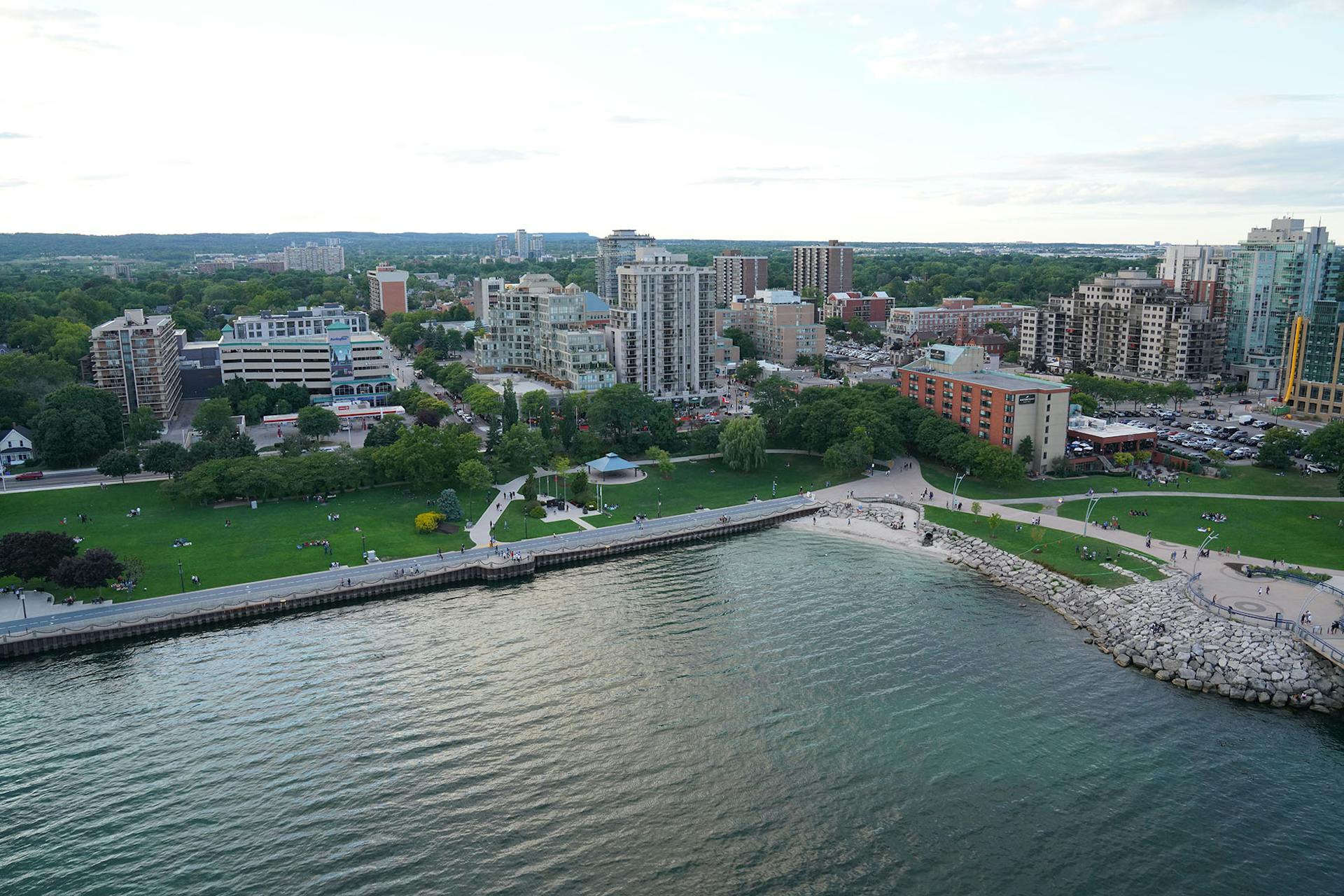 Aerial shot of Burlington Ontario