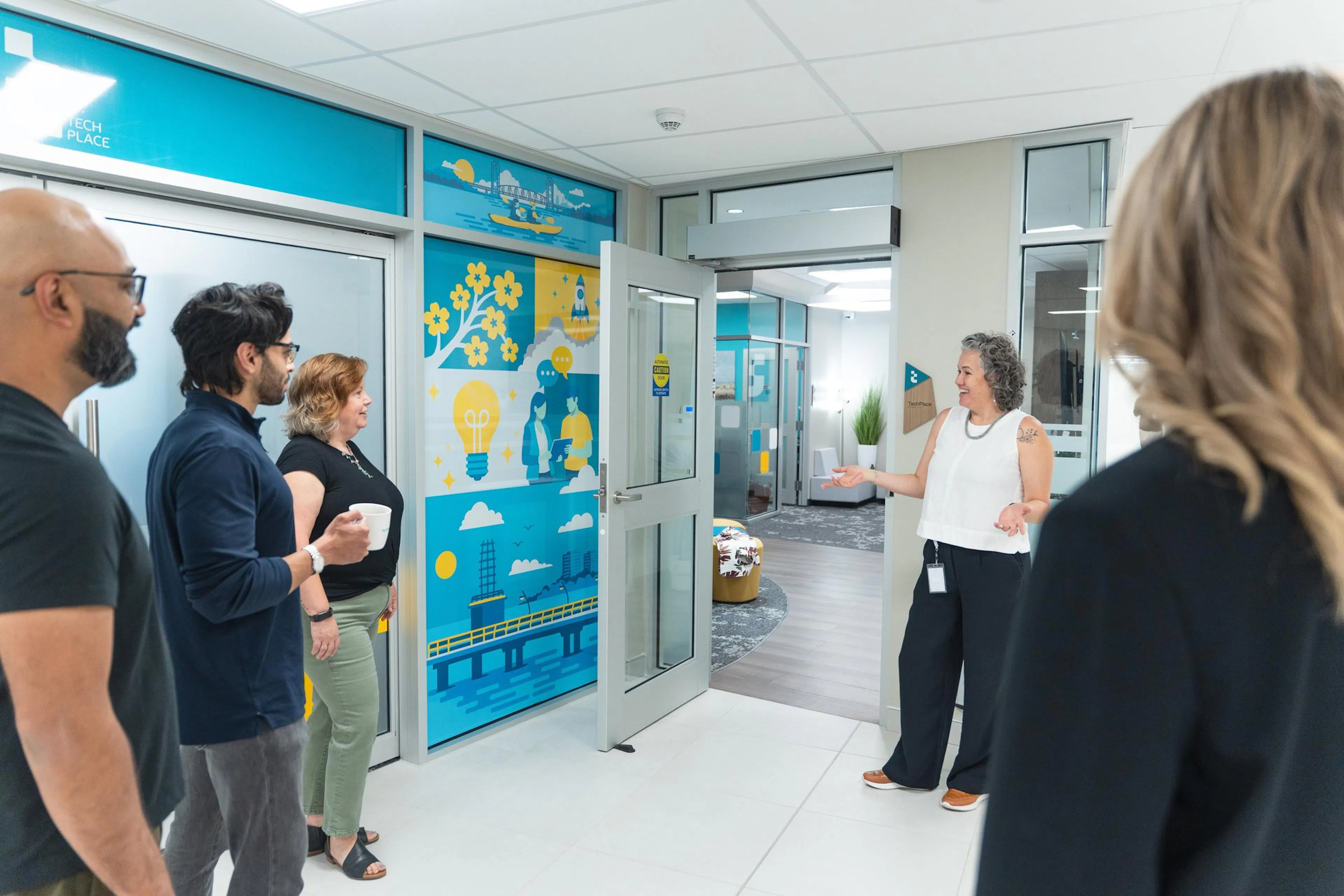 People getting a tour of TechPlace