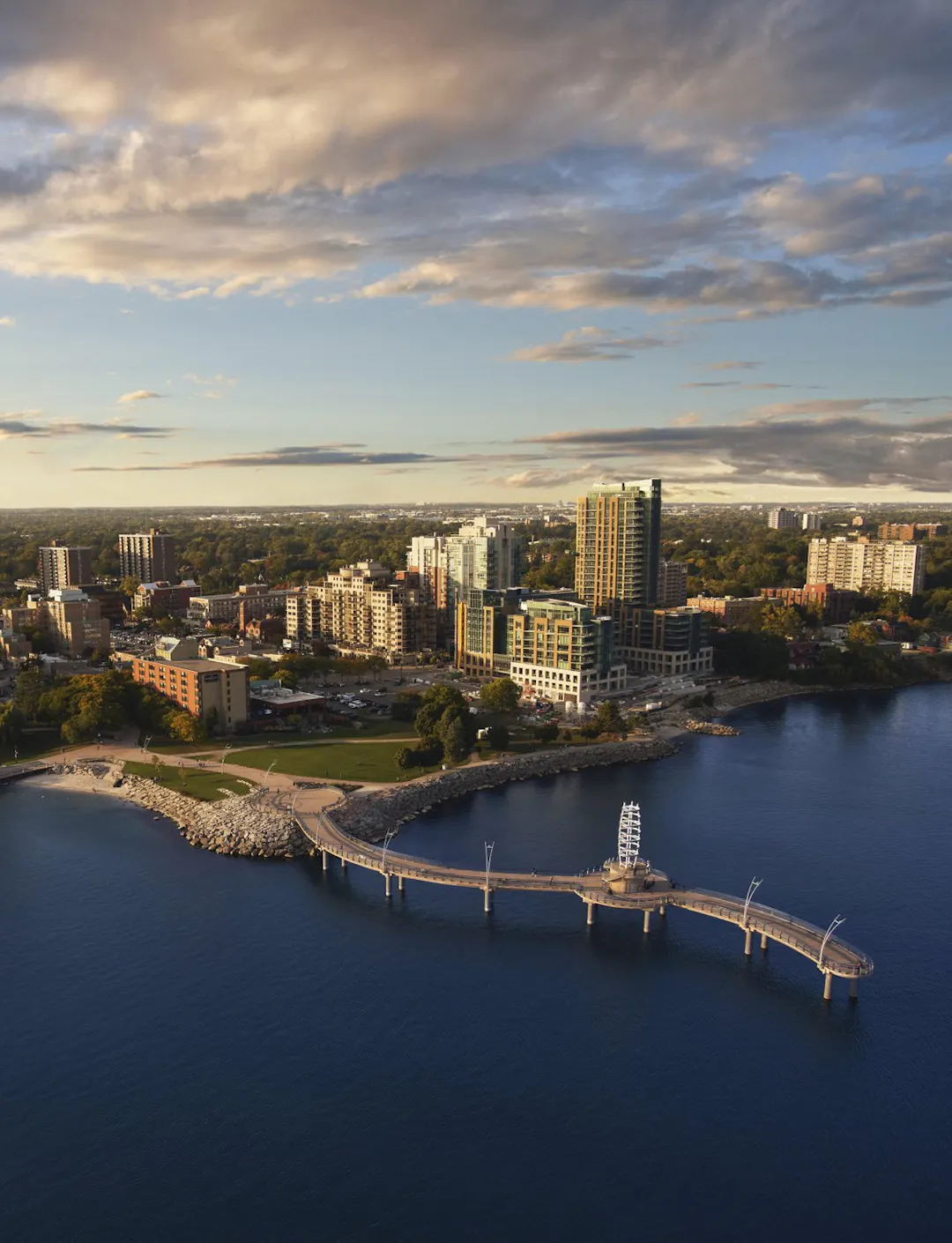 Burlington waterfront aerial