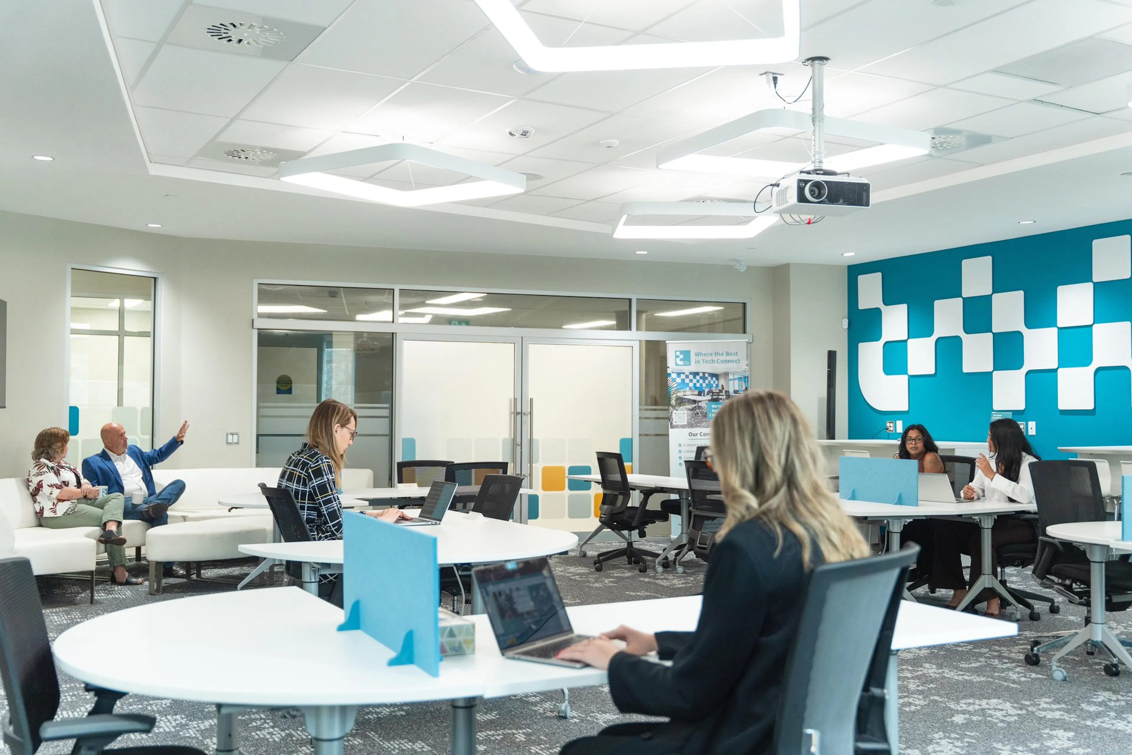 Gathering in TechPlace co-working space