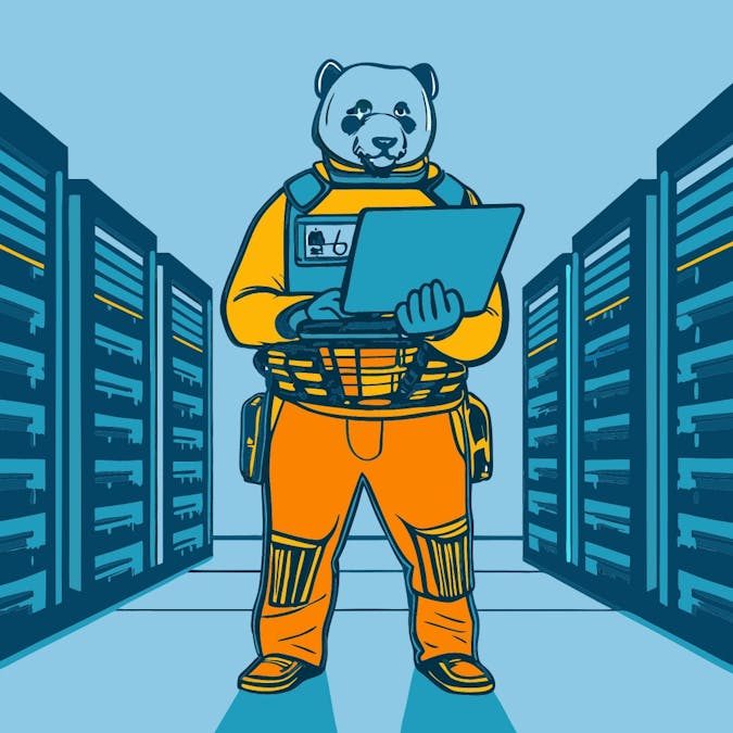 data center panda front view