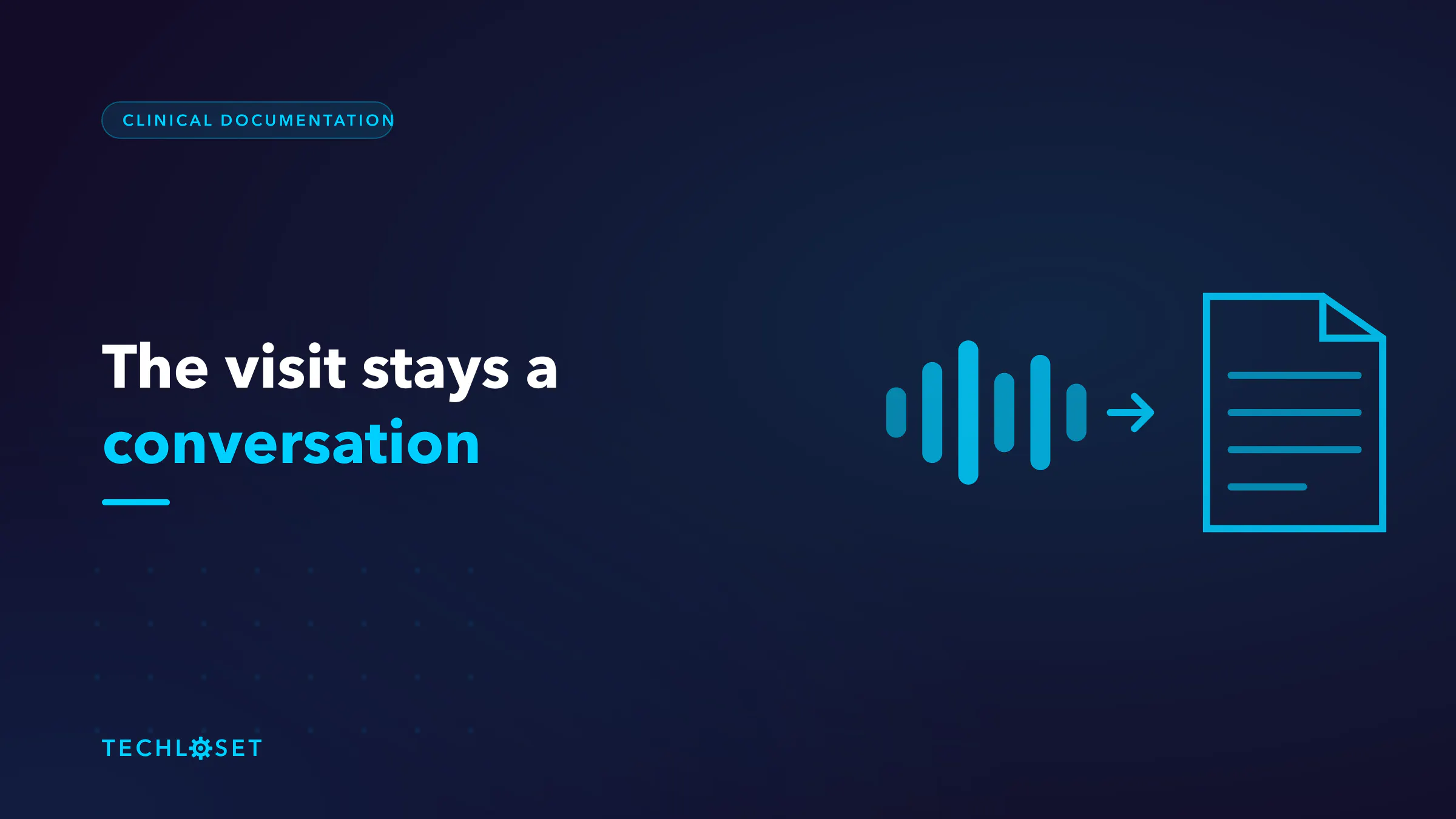 AI medical scribe — the visit stays a conversation while the note drafts itself