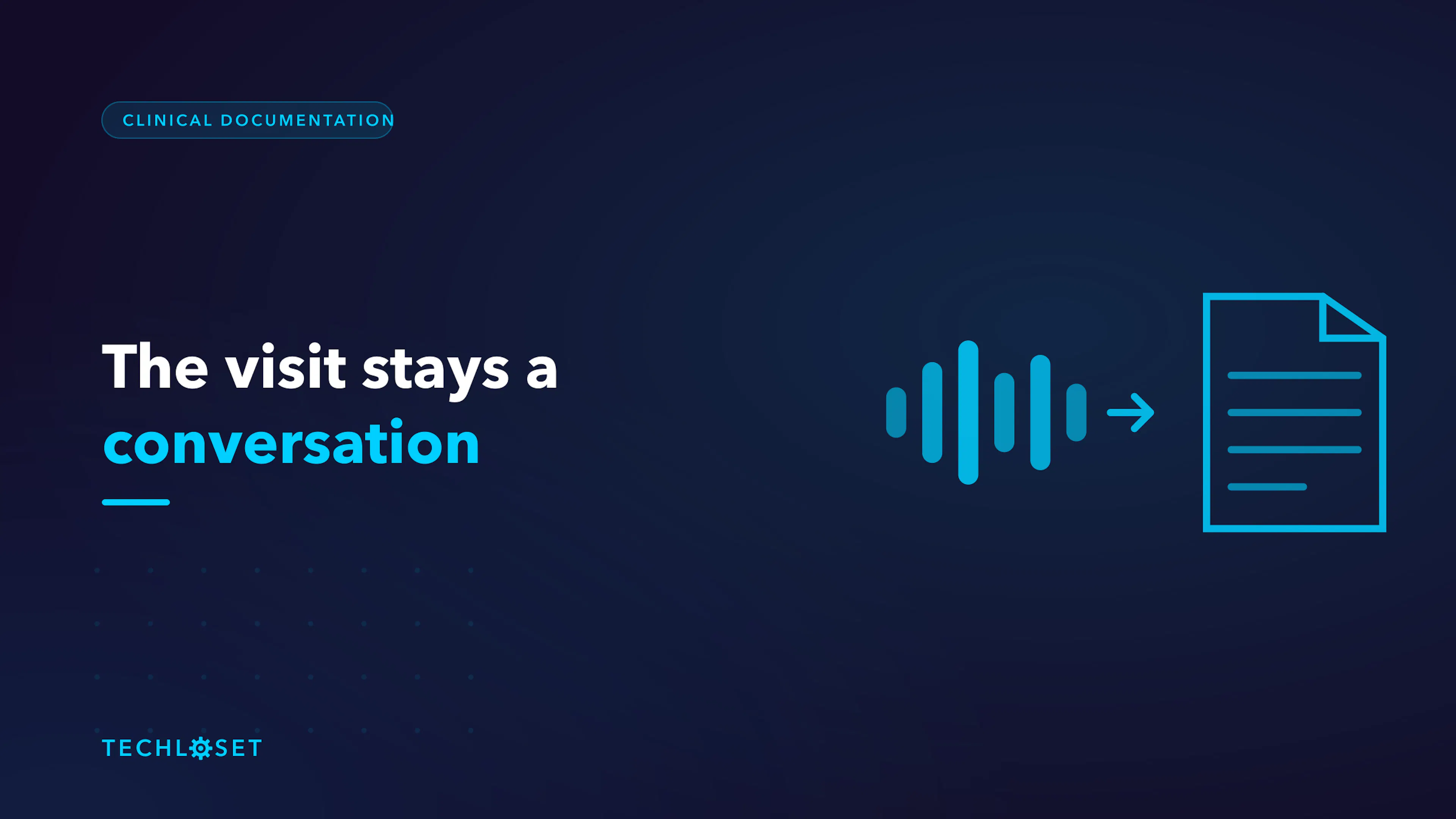 AI medical scribe — the visit stays a conversation while the note drafts itself