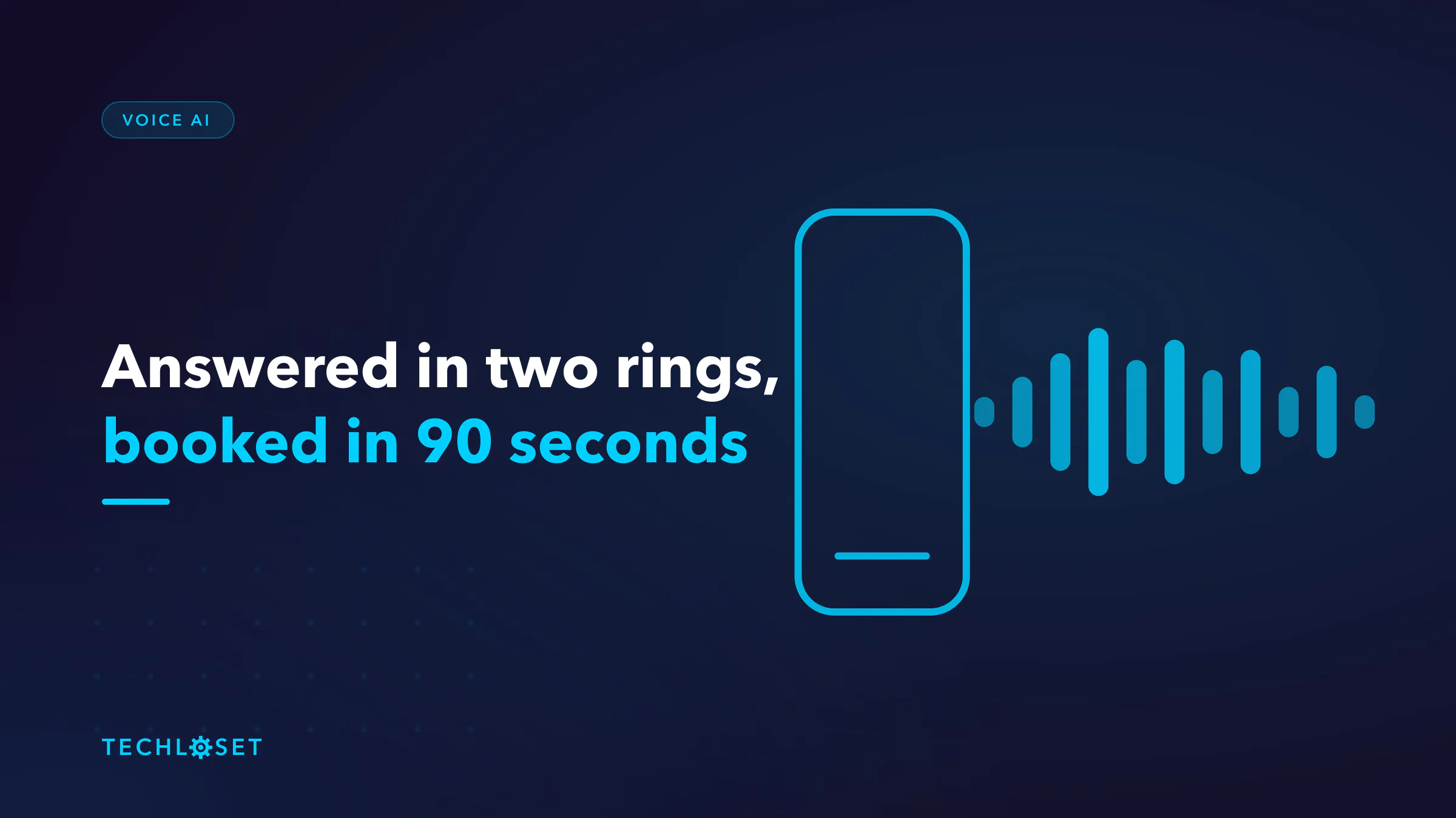 AI voice bot for appointment booking — answered in two rings, booked in 90 seconds