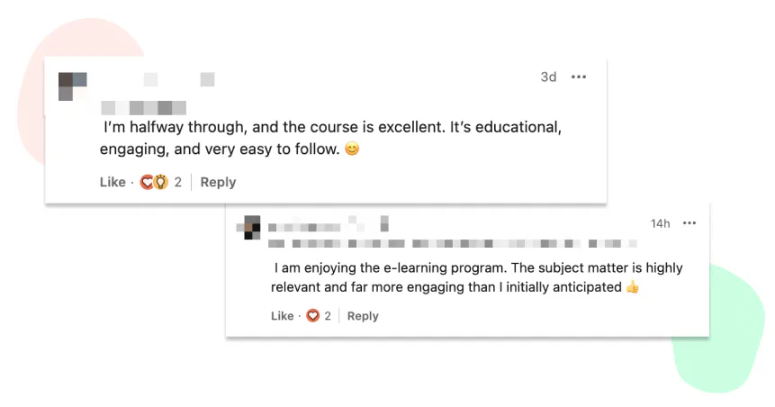 LinkedIn Posts about course