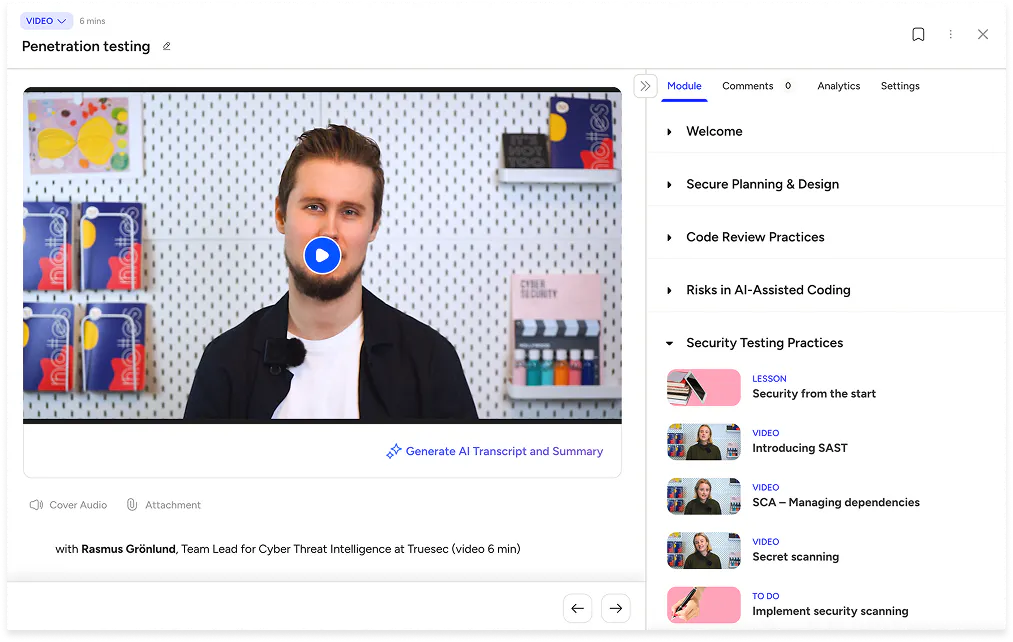 Picture from dev course