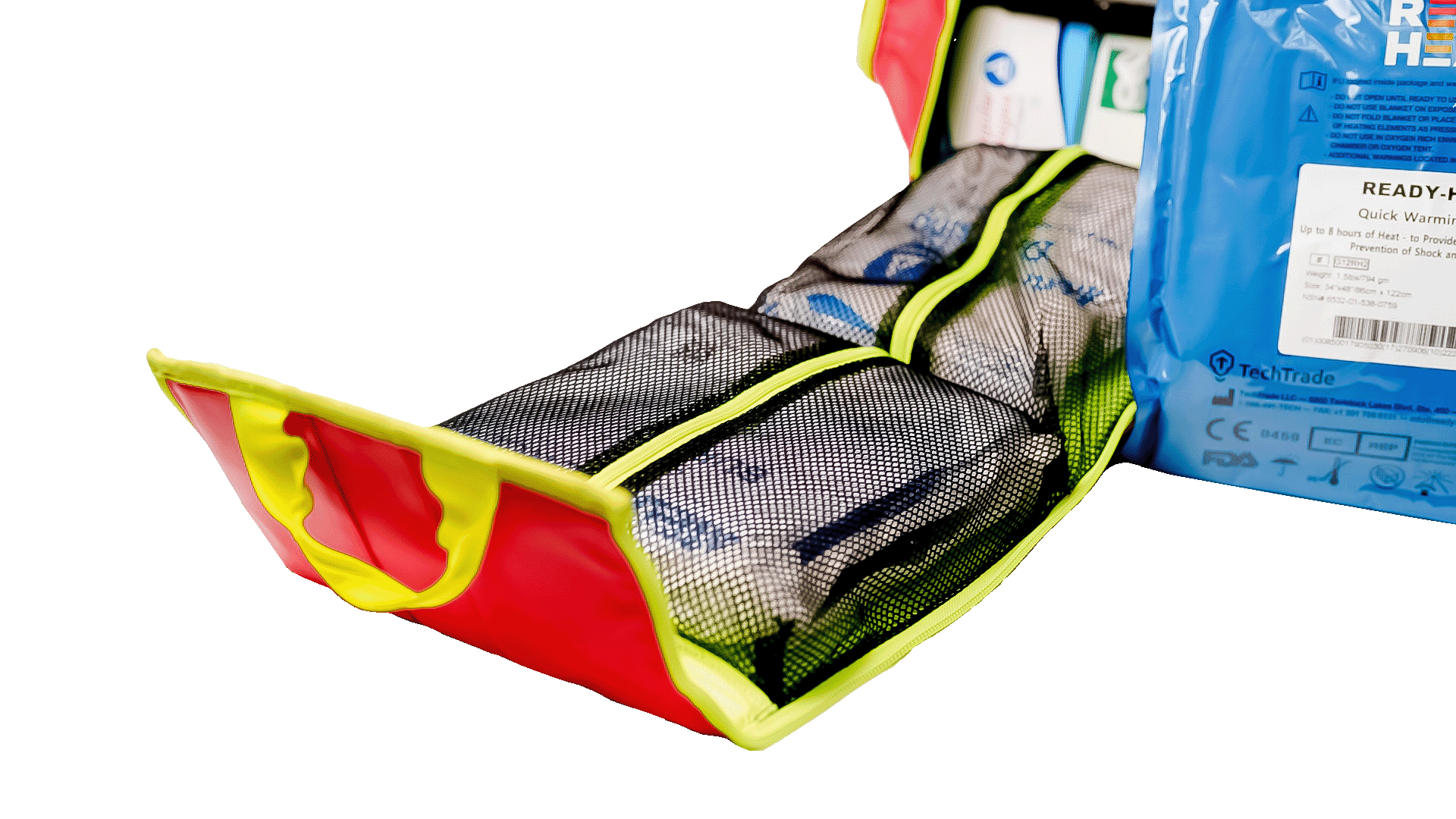 first aid rescue kit bag fold out compartment