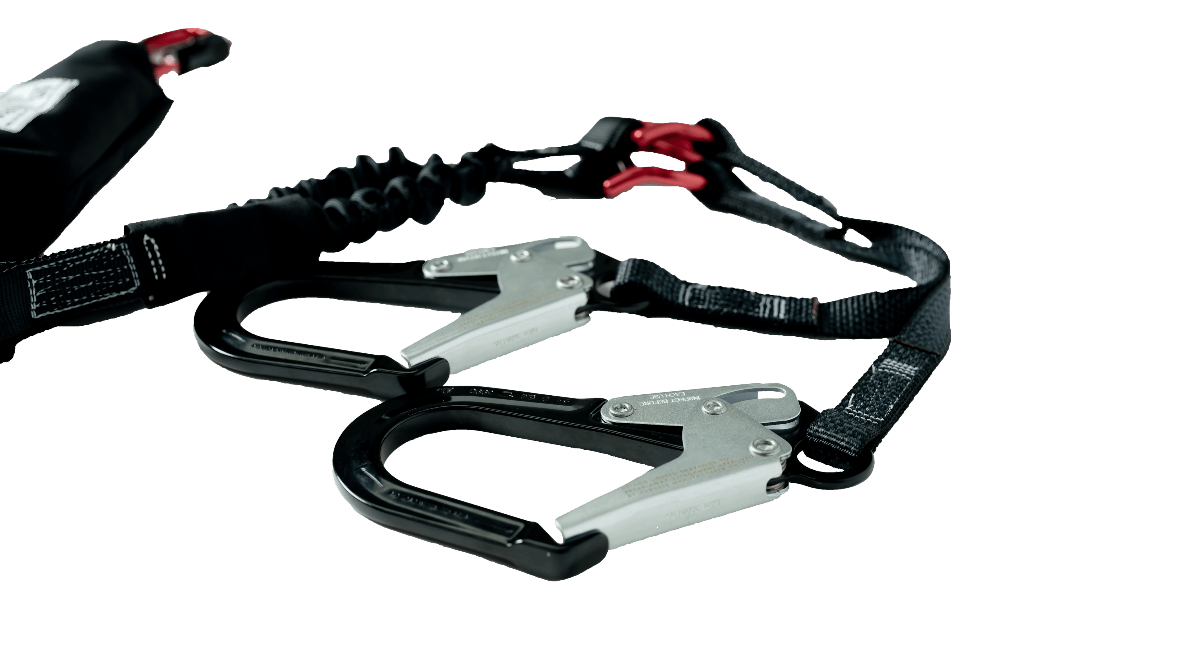 stepwise dual leg carabiners