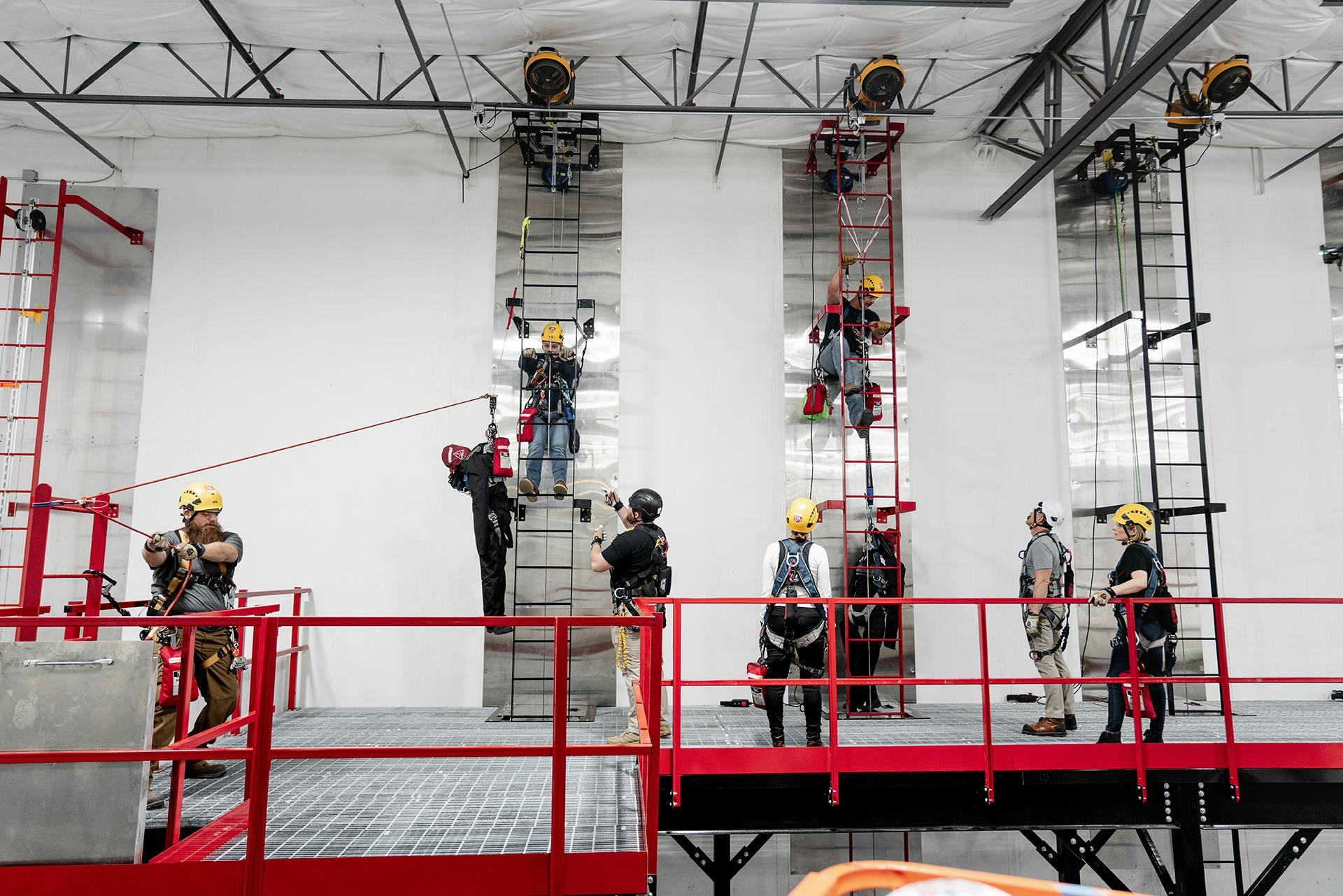 Men Doing TSL's Evacuation Safety Training