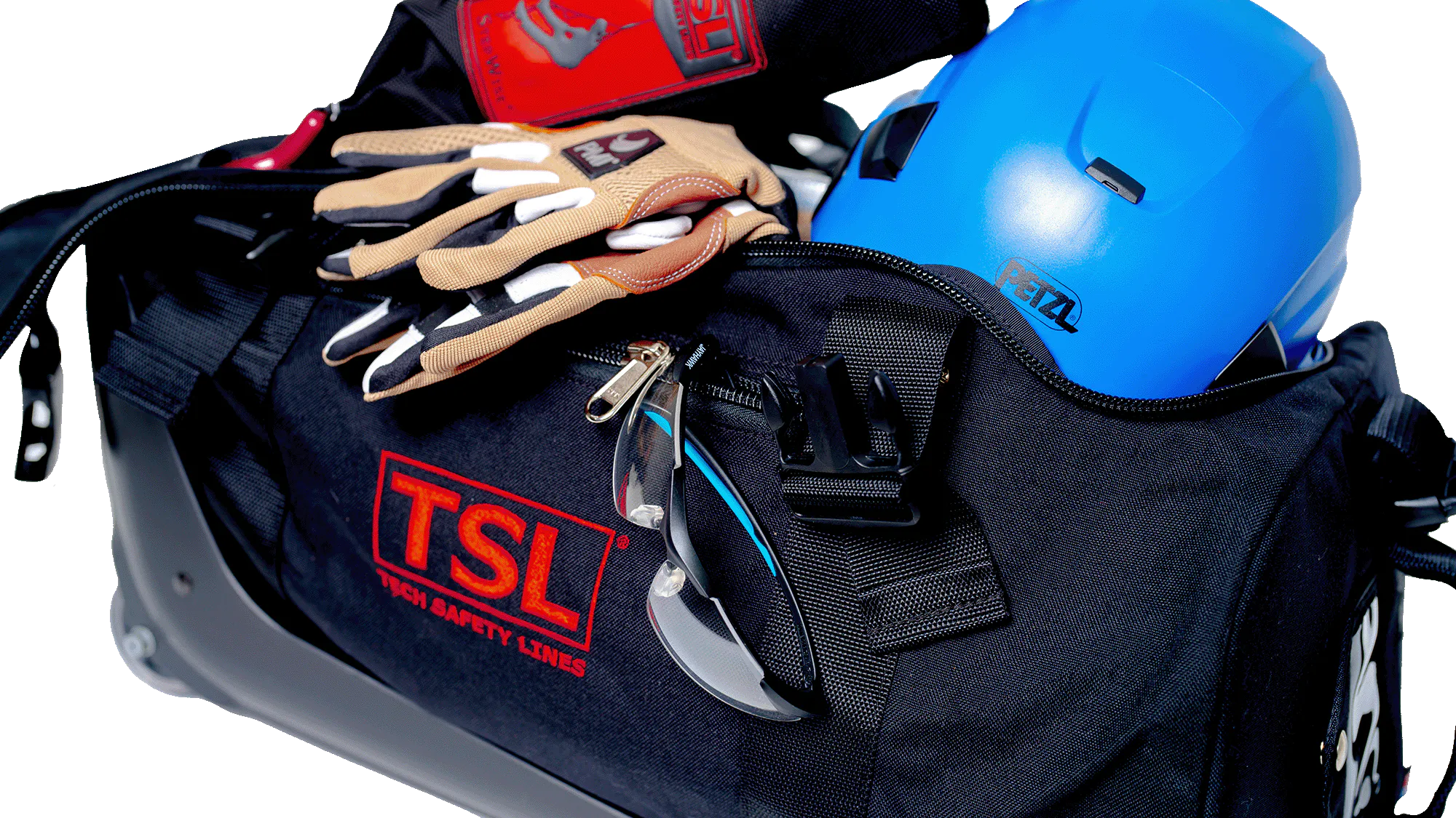 TSL duffle bag with helmet