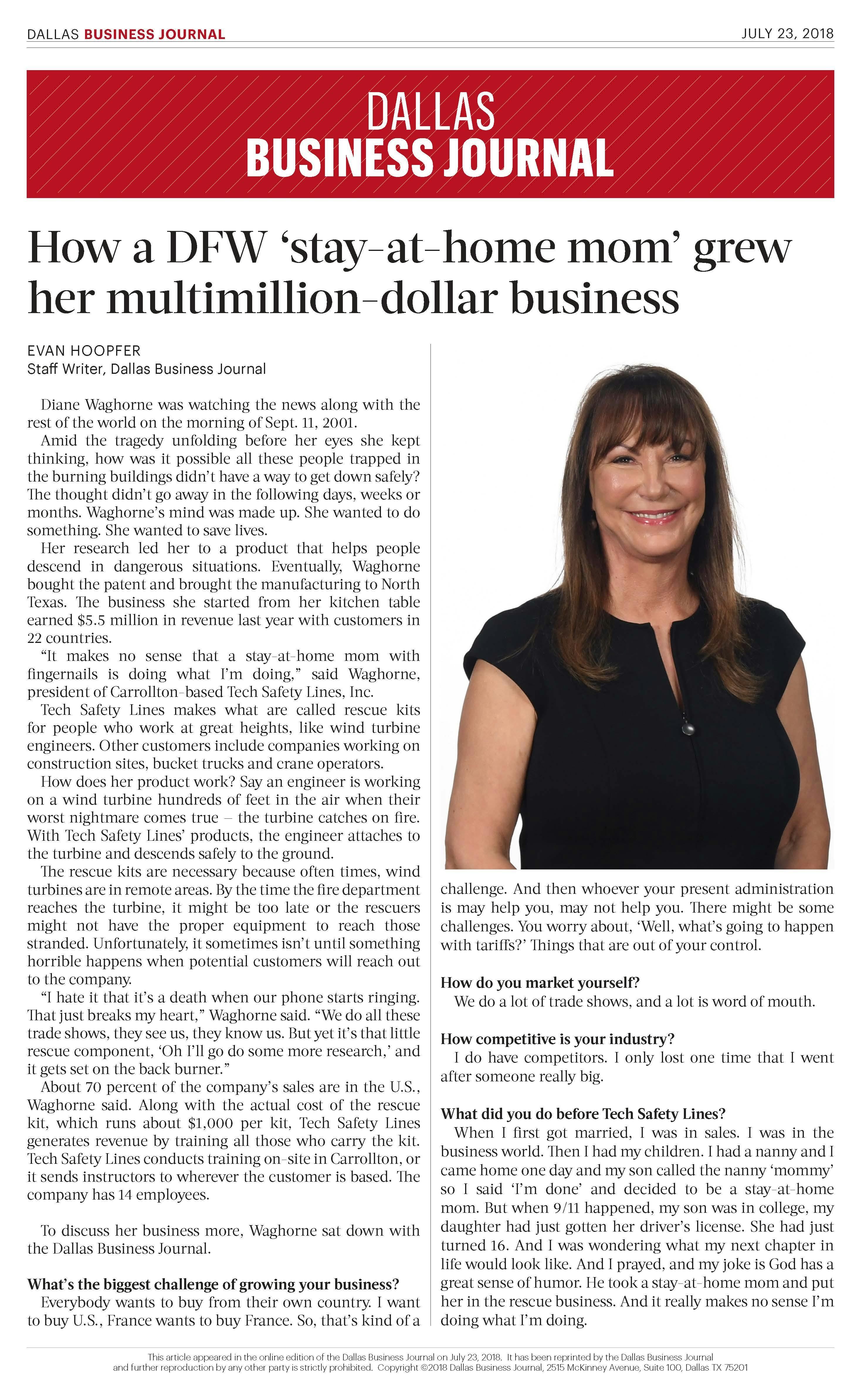 Dallas Business Journal TSL Feature