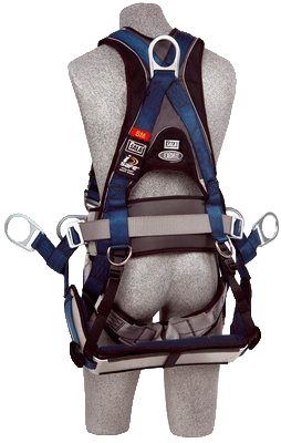 exofit tower climbing harness 1 back view