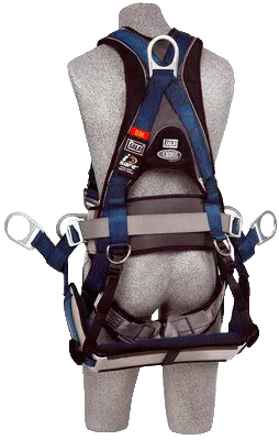 exofit tower climbing harness 1 back view