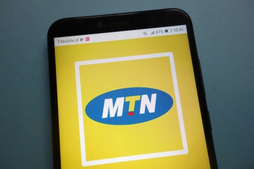 KONSKIE, POLAND - November 03, 2018: MTN Group Limited logo on smartphone