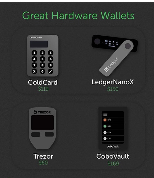 Cryptocurrency hardware wallet.