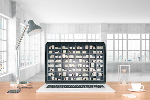 A laptop is used to demonstrate an electronic learning pattern.