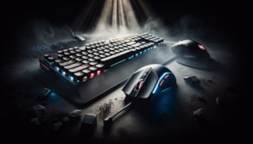 Gaming keyboard and Mouse combo image.