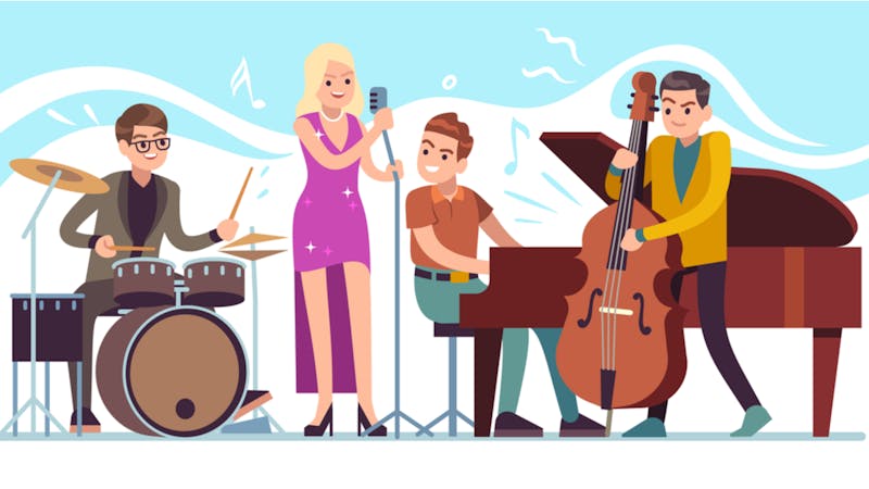 Musicians on stage