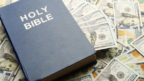 A Bible on a stack of money: richest pastors in the world