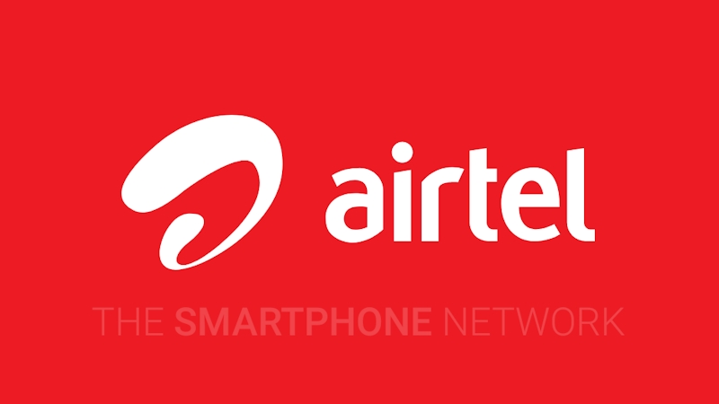 Airtel logo on red background