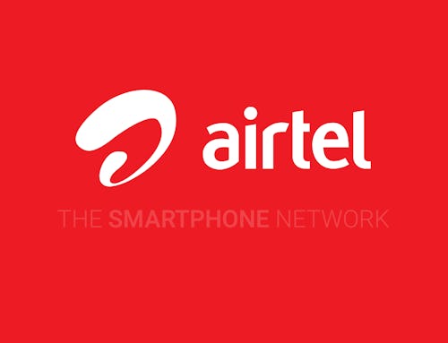 Airtel logo on red background