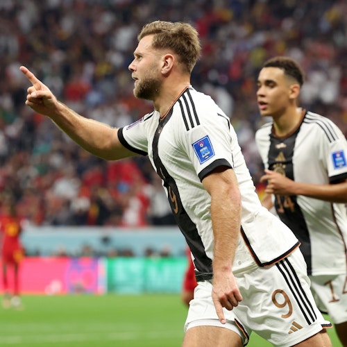 Niclas Füllkrug celebrating his late equalizer against Spain