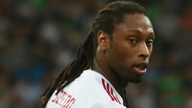 Rúben Semedo with Olympiacos FC in a Champions League qualifying game against FC Krasnodar.