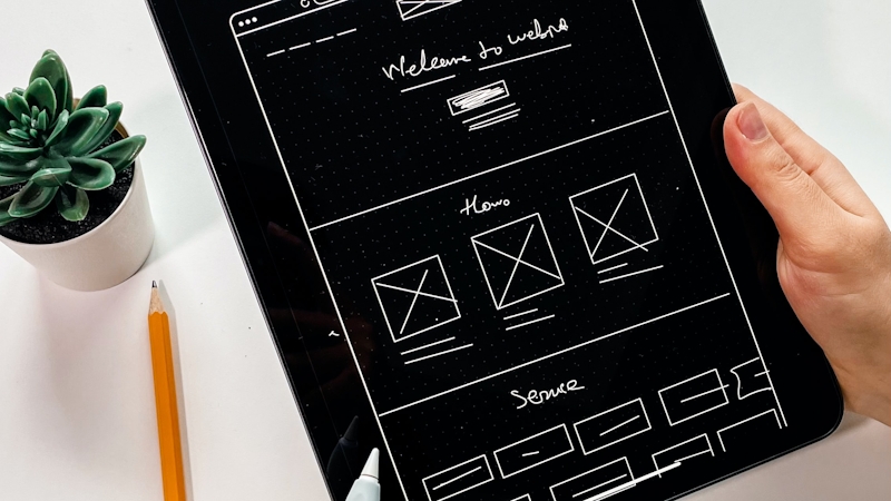 A Ux designer working on a Design prototype.