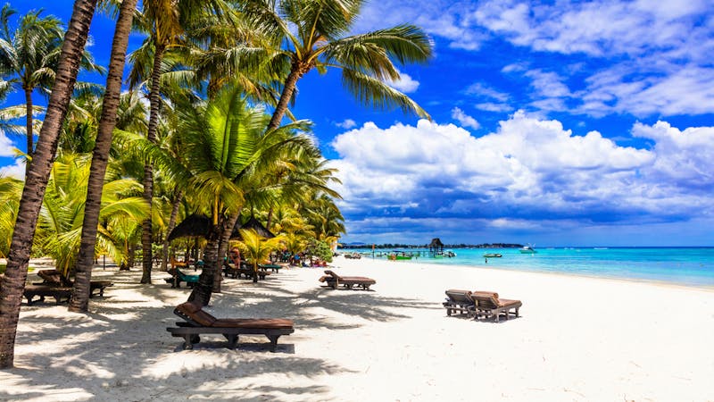 A beach side in Mauritius, one of the visa-free countries for Nigerians