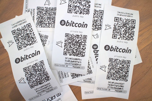 An Example of Bitcoin Paper wallet 