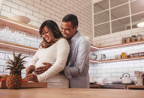 A man and his pregnant wife