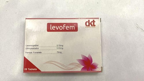 An original image of a pack of Levofem oral hormonal birth control pill