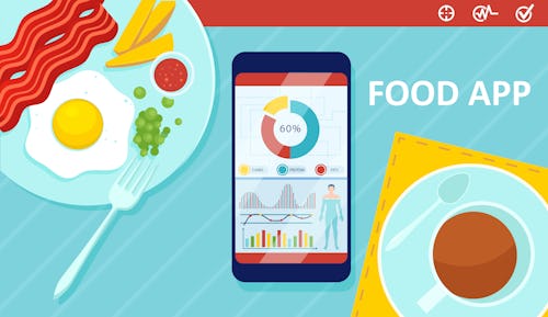 Calorie app calculation animation