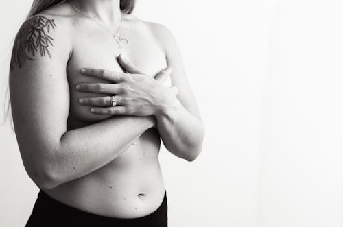 A woman with breast cancer