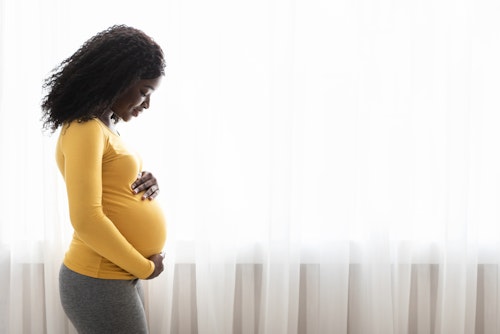 A Black pregnant woman