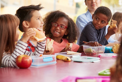 Children having fun during mealtime