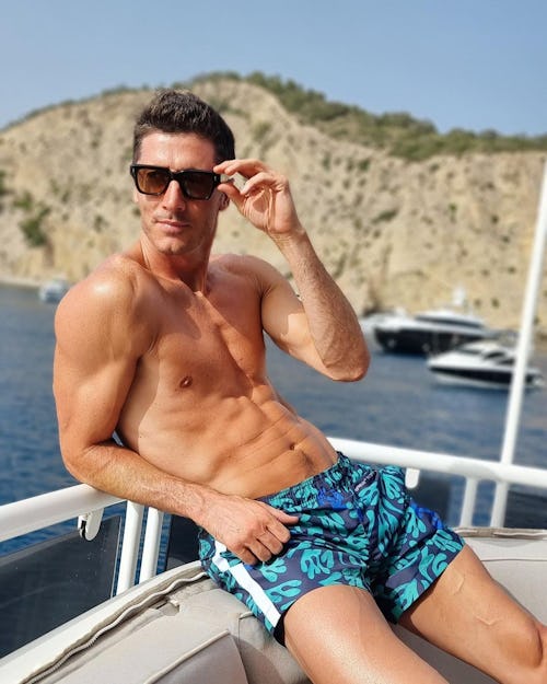 Image of Bayern Munich's striker Robert Lewandowski