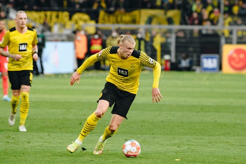 Borrusia Dortmund's striker Erling Haaland